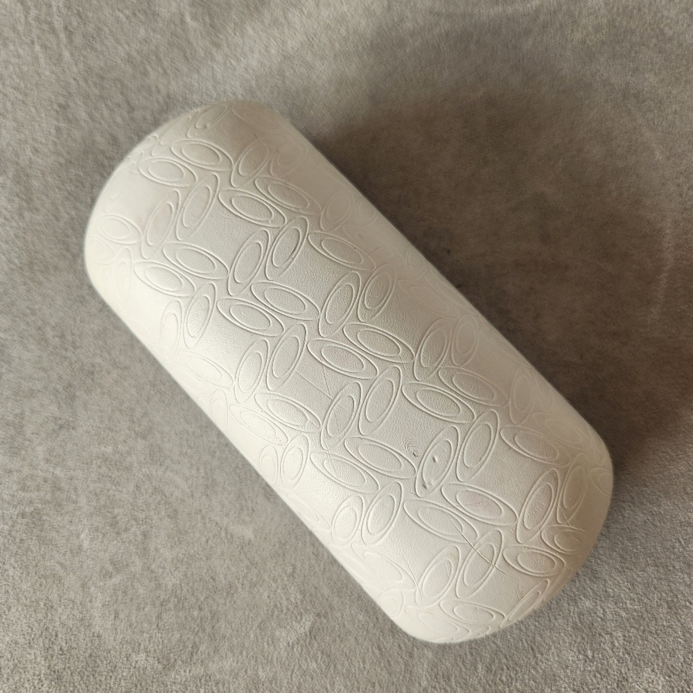 Oakley sunglasses case hard shell white logo eyewear monogram summer preppy glam